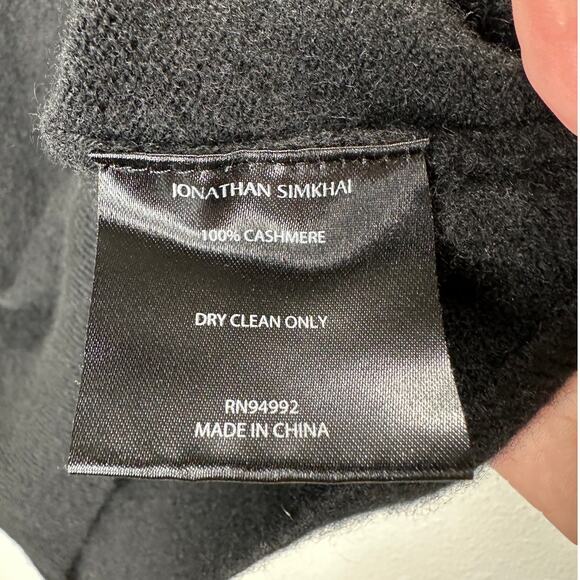 Jonathan Simkhai Black Mackenzie Mock Neck Cashmere Sweater S - Picture 8 of 14